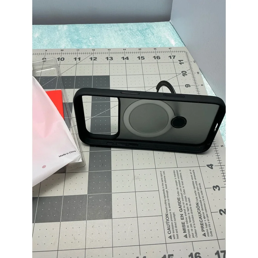 TORRAS iPhone 17Pro ‎ Case with Magnetic Ring Holder Kickstand Matte Black